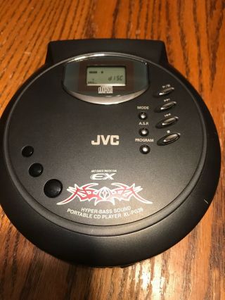Vintage Jvc Xl - Pg39bk Portable Cd Player Hyper - Bass - Antishock Protection