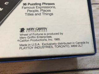 Wheel Of Fortune Board Game 1985 Vintage 3