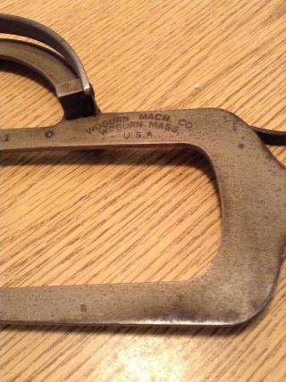RARE Vintage Leather thickness gauge Tool No.  1 made by Woburn MA Machine Co. 3