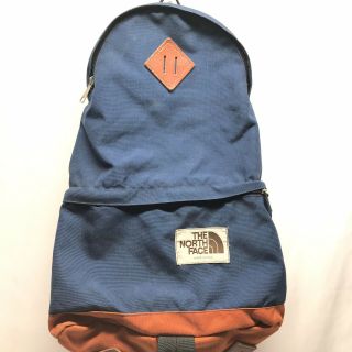 Vintage The North Face Blue & Orange Backpack Day Pack Brown Label