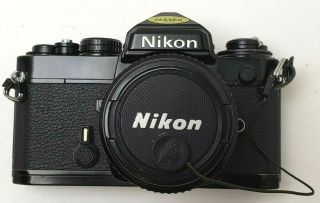Vintage Black Nikon Fe Slr Film Camera With 50 Mm F/1:18 As - Is Parts Only