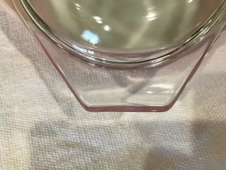 Vintage Pyrex Oval Pink Daisy Casserole Dish With Lid 1.  5 Quart.  Perfect 4