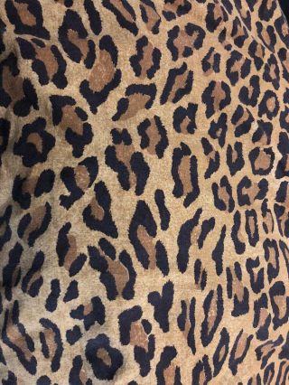 Ralph Lauren Aragon King Size Fitted Sheet Medieval Cheetah Leopard Cotton Vtg