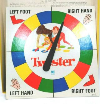 Vintage 1966 Milton Bradley Twister Board Game Replacement Spinner Only