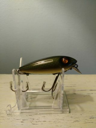 Vintage Heddon River Runt Lure In Green Scale.  Near Exc