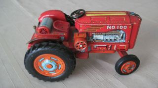 Vintage Japanese Masudaya Modern Toys Tin Toy Tractor/ Battery Op