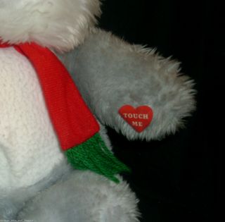 VINTAGE 1988 CHRISTMAS STUFFED ANIMAL PLUSH TOY HOUSE OF LLOYD MELODY MOUSE GRAY 3