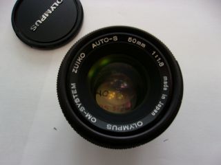 Vintage Olympus Om System Zuiko Auto - S 1:1.  8 50mm Camera Lens