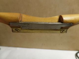 Vintage Wood Handle & Brass Spoke Shave 1 1/2 