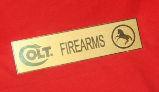 Colt Firearms Display Case Plaque