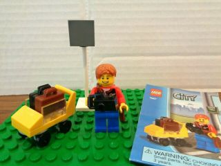 Lego 7567 Town City Traveler Minifigure With Luggage Cart,  Camera,  Instructions