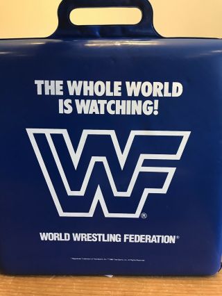 Wwf Seat Cushion World Wrestling Federation The Whole World Is Watching 1988 Vtg