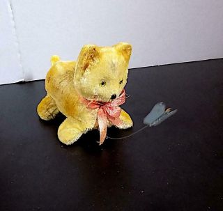 Vintage Tinplate Wind - Up Kitty and Butterfly,  Nomura Toys,  Japan.  NMiB 6