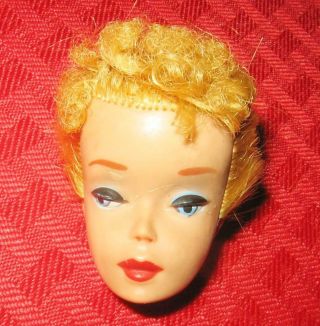 Vintage No Body Straight Leg Tan 4 Blonde Ponytail Barbie Head Tlc