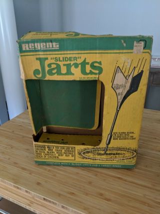 Vintage Regents Slider Jarts Lawn Darts Box Only