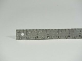 Vintage Stainless Steel Pica,  Agate,  Inches,  Ruler for the Graphic Arts - 24 