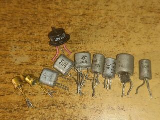 10 Vintage Transistors Western Electric Sylvania 2n35 Ge 2n123 Rca 2n408,