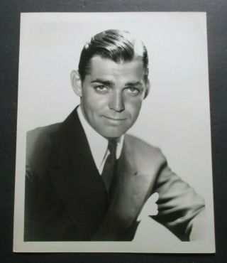 Vtg 1930s Young Clark Gable 8x10 Publicity Photo By George Hurrell,  Mgm