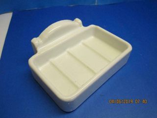 Vintage Retro White Ceramic Wall Mount Soap Tray & Tumbler Holder 2 2