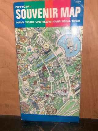Vintage York Worlds Fair 1964 1965 Official Souvenir Map