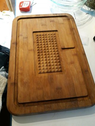 Vintage Thick Heavy Solid Wood Chopping Block Cutting Board 18 " X 12 " X1.  5 " 6.  8