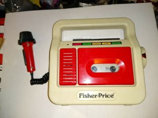 Vintage Fisher Price 1987 (3808) Cassette Toy Tape Recorder Player