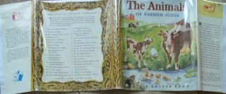 Vintage Little Golden Book ANIMALS OF FARM JONES w/dust jacket Rudolf Freund 2