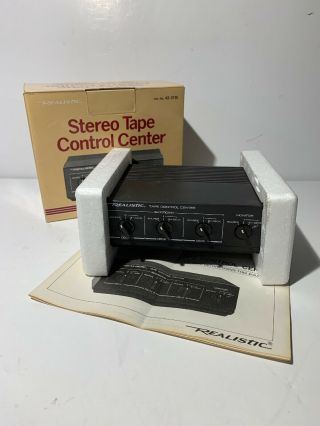 Vintage Realistic Stereo Tape Control Center 42 - 2115 Record Dubbing Open Box