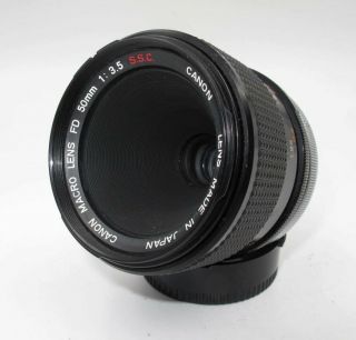 Vintage Canon Fd 50mm F3.  5 S.  S.  C.  Macro Lens For F1,  Ae - 1,  A1.