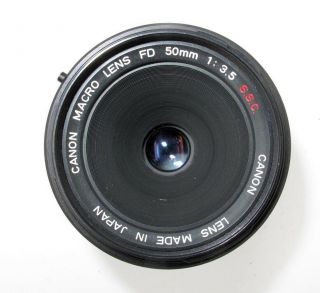 VINTAGE CANON FD 50MM F3.  5 S.  S.  C.  MACRO LENS FOR F1,  AE - 1,  A1. 6