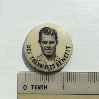 Vtg BRIGHTON & HOVE ALBION Fc Football DES TENNANTS BENEFIT Pin badge 32mm 1950s 2