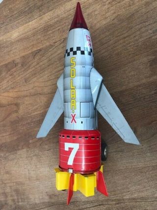 Solar X 7 S - X7 Space Ship Rocket Tin Toy Rare Vintage T.  N Nomura Japan