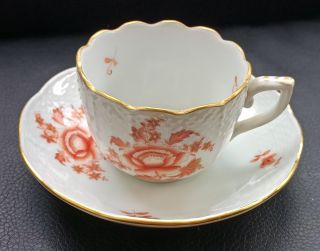 Vintage 1959 Herend Hungary Chinese Bouquet Coffee Cup Saucer Ussr Fleet