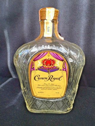 Vintage 1973 Crown Royal Whiskey 750ml Empty Bottle