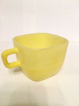 Vintage Glasbake Lipton Square Mugs Coffee Cups Soup Bowls Pastel Retro Set of 4 2