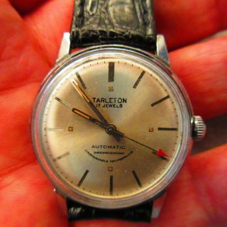 Vintage Mens Swiss Tarleton 17 Jewel Automatic Wrist Watch Running