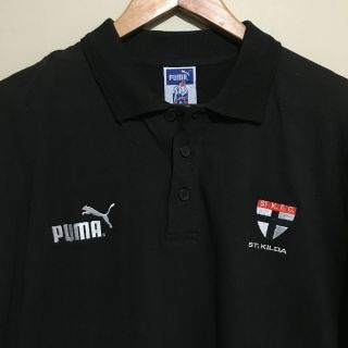 St Kilda Saints Puma Vintage 90 ' s Official AFL Polo Shirt Mens Large 105cm 3