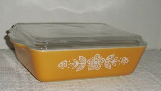 Vtg PYREX Butterfly Gold Refrigerator Dish Dishes Set 6 Piece 2