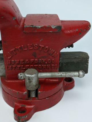 Vintage Littlestown No.  25 Vise w/ Anvil Horn 3.  5 