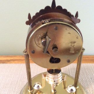 Vintage Wind Up Schmid - Schlenker Jr Germany Jeweled Clock with Dome 4