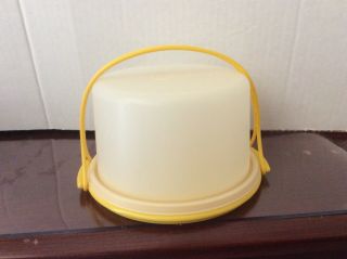 Vintage Tuppertoys Tupperware Kids Mini Toys Yellow Cake Carrier Cheese Ball