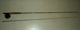 Vintage Two Piece Pflueger Summitt Fly Rod And Reel 8ft.  6 Fly Line Sfy 8056