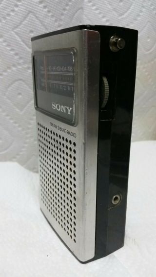 Sony 1970s Vintage 2 Band Pocket AM FM Radio - TFM - 3850W 3