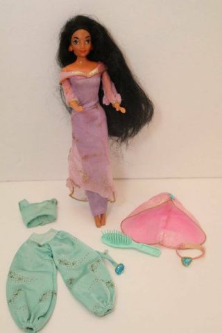 Vintage 92 Jasmine Barbie Doll Palace Dress Aladdin 2 Outfits Pants Top Dress