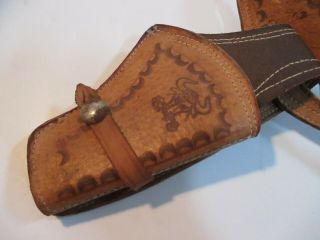Vintage Leather Childs Western Cowboy Gun Holster Belt 2