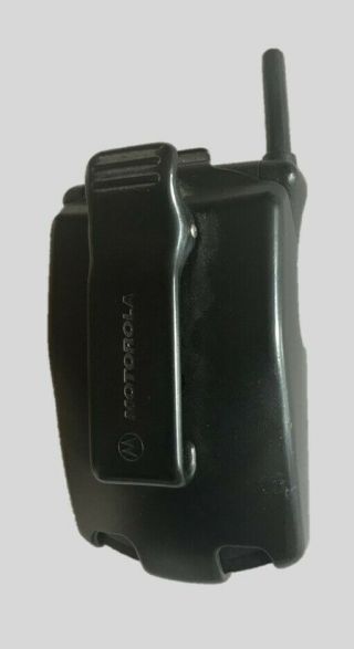 Vintage black Motorola StarTAC phone,  clip,  charger - powers on,  holds charge 6
