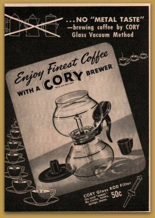 3 1950 ' S Vintage Coffee Makers Cory General Electric Glass Universal Print Ads 2