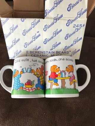 Vintage Princess House Berenstain Bears Coffee Mug 10 Oz Bernstein Bears Setof 2