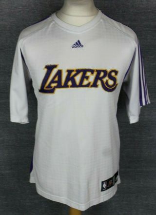 Vintage La Lakers Nba Basketball Warm Up Jersey Adidas Mens Small Rare