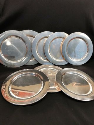 8 Pretty Vintage Oneida Silver Plate Dessert/bread/appetizer Plates - 6 "